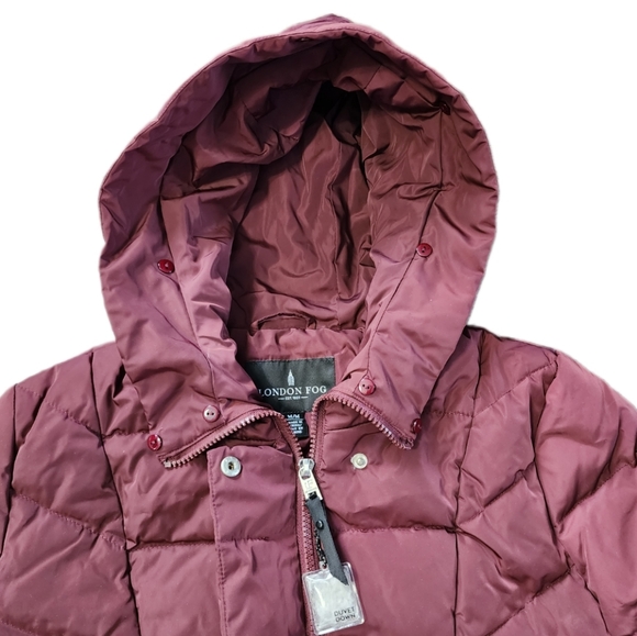 New London Fog Womens Down Feather Long Winter Jacket Medium - Picture 5 of 14
